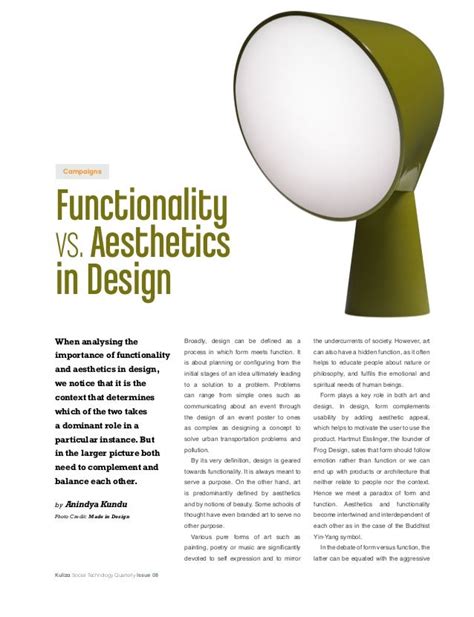 Aesthetics and Functionality: When Design Meets Purpose