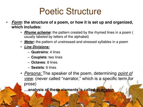 Analysis of the Poem's Structure and Form