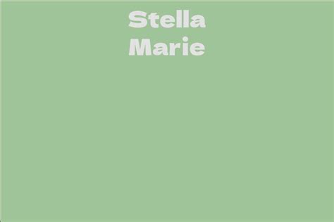 Analyzing Stella Marie's Body Measurements