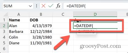 Birth Date and Current Age