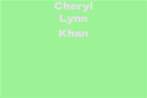 Cheryl Lynn Khan's Body Measurements and Figure