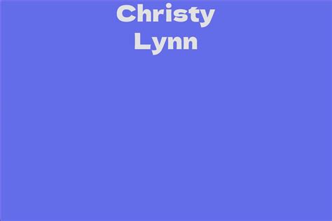 Christy Lynn's Net Worth and Assets