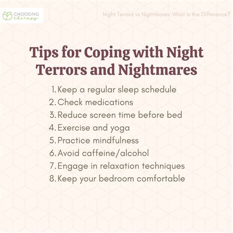 Coping Strategies for Disturbing Dreams