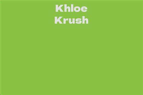 Counting Coins: Khloe Krush's Financial Value