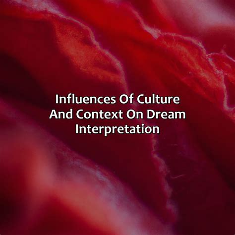 Cultural Influences on Dream Interpretation