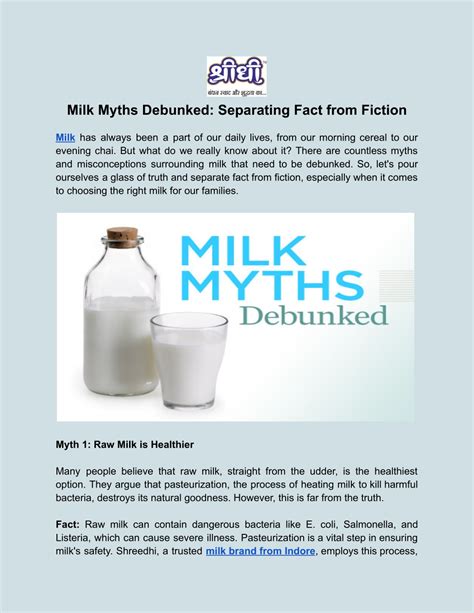 Curd Milk Myths Debunked: Separating Fact from Fiction