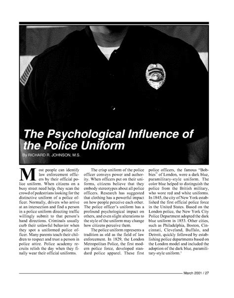 Decoding the Attire: Perspectives, Stereotypes, and Public Confidence in Law Enforcement