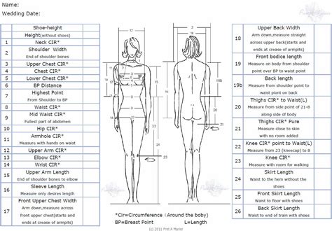 Details regarding her vertical measurements