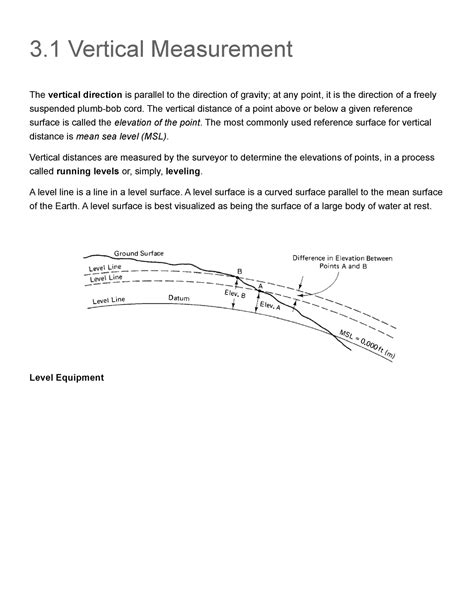 Discovering the Vertical Measurement