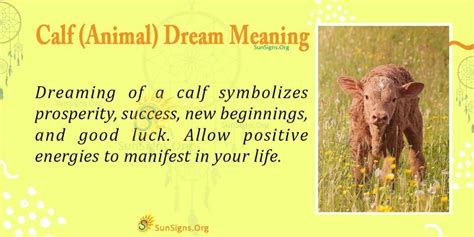 Dreaming of an Enchanting Calf: Significance, Analysis, and Symbolism