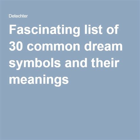 Dreams and Their Fascinating Symbolic Language