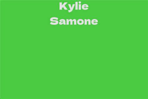 Early Years and Educational Background of Kylie Samone