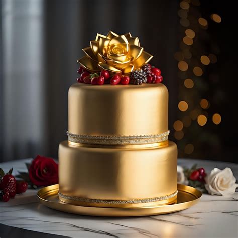 Expert Tips for Achieving Professional-Looking Decorations on a Luxurious Golden Cake