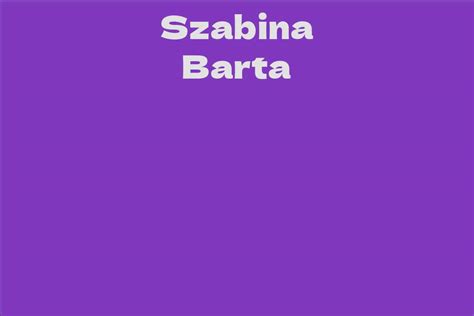 Exploring Szabina Barta's Physical Appearance