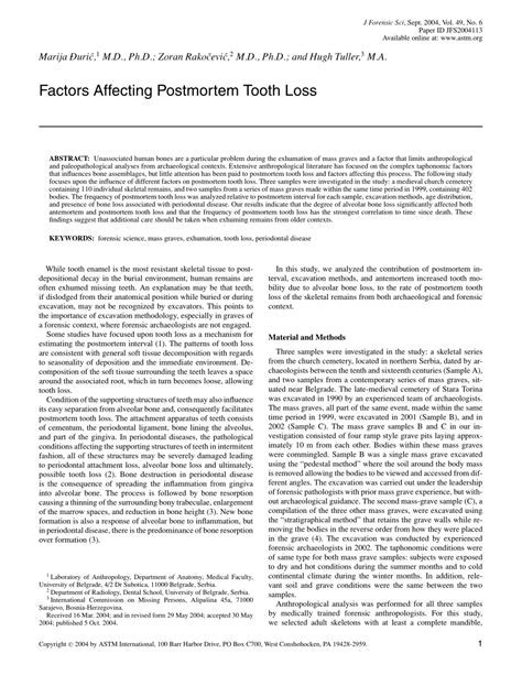 Factors Contributing to the Occurrence of Dreams with Tooth Fracture