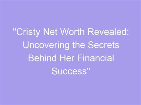 Final Impressions on Cristy Lynn's Life Story