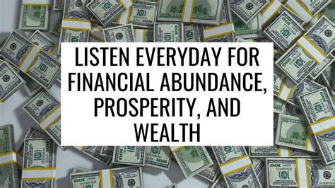 Financial Prosperity and Wealth Evaluation