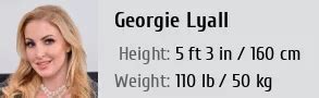 Georgie Lyall's Height and Body Measurements