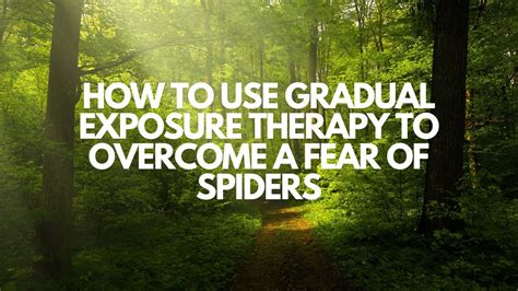 Gradual exposure therapy: Overcoming the fear of spiders step by step