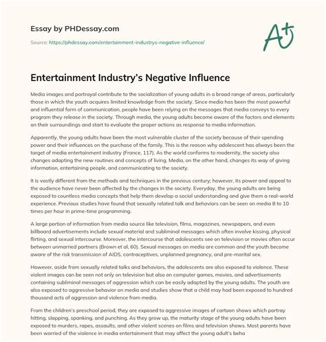 Impact and Influence of the Renowned Artist in the Entertainment Industry