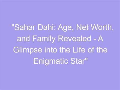 Inside Glimpse: Personal Life of the Enigmatic Star