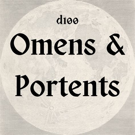 Insight into Recurring Themes: A Deeper Exploration of Omens and Portents