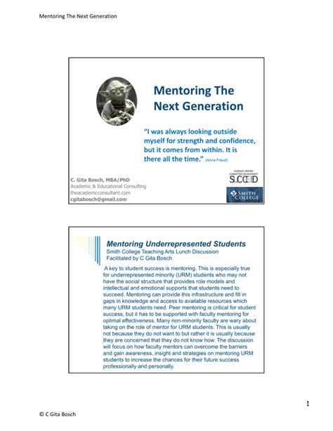 Inspiring the Next Generation: Mentoring and Advocacy in Science