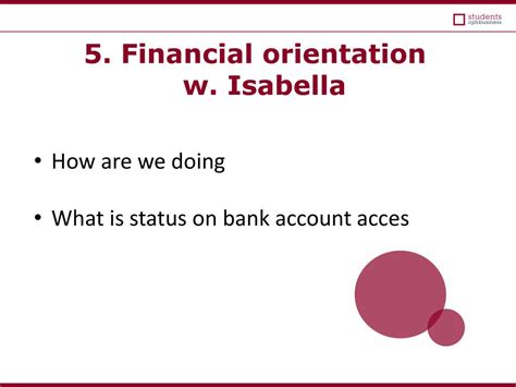 Isabella's Financial Status