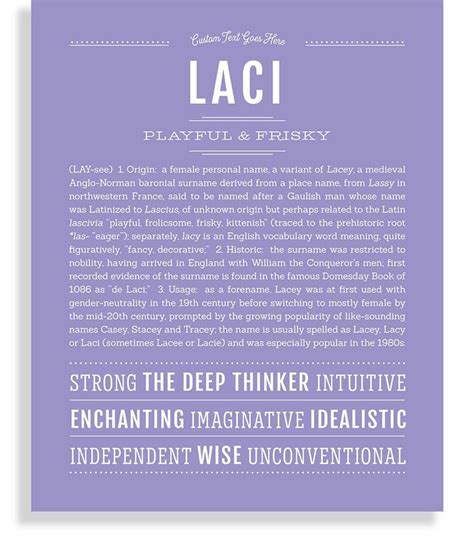 Laci's Remarkable Physical Characteristics