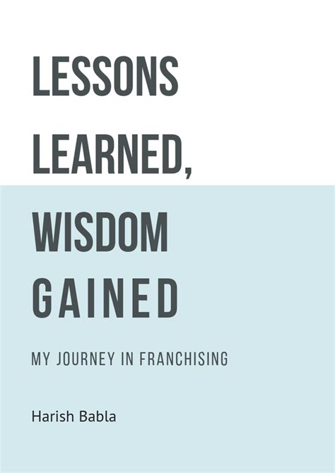 Lessons Learned: The Wisdom Gained from Primary Education