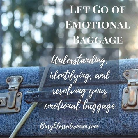 Letting Go of Emotional Baggage: Analyzing the Therapeutic Aspect