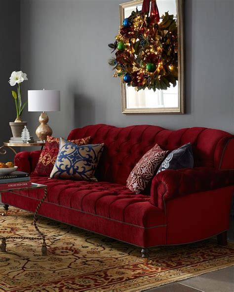Making a Statement: Embracing the Boldness of a Striking Crimson Couch