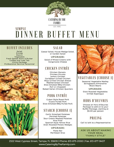 Menu and Catering Ideas