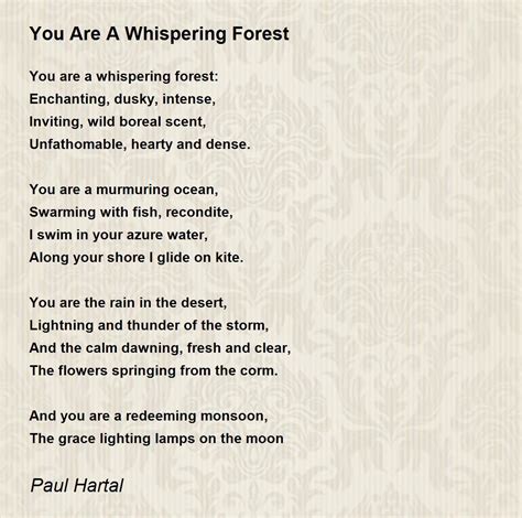 Nature's Poetry: The Whispers of the Forest