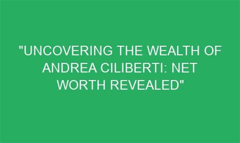 Net Worth Revealed: Andrea Clarke's Wealth