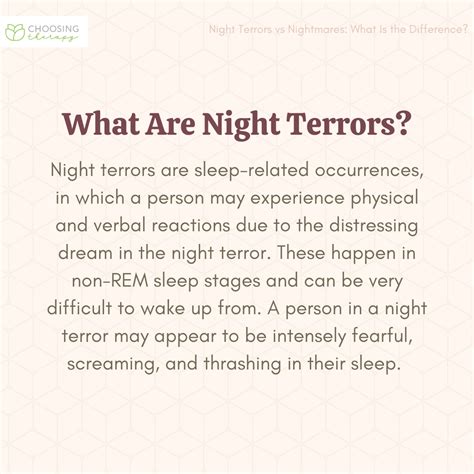 Nightmares vs. Night Terrors: Understanding the Different Types of Disturbing Dreams