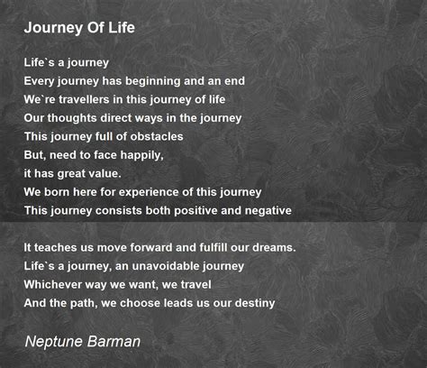 Past experiences and journey through life