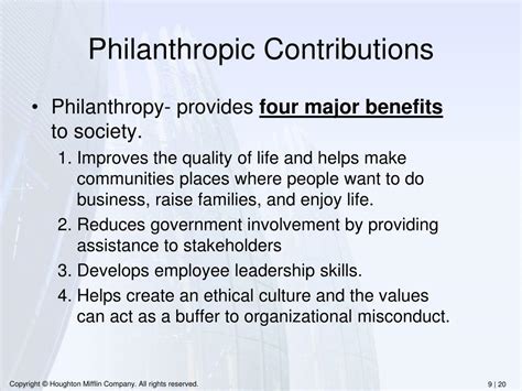 Philanthropic Endeavors and Contributions