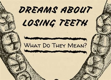 Psychological Perspectives on the Symbolism and Significance of Tooth Loss in Dreams