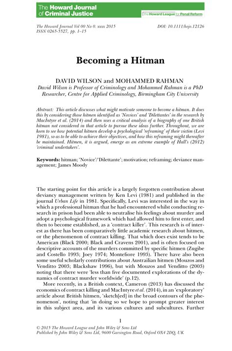 Psychology Behind Becoming a Hitman: Understanding the Motivations of Assassins