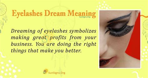 Symbolic Meanings and Interpretations of Dreams About Eyelashes