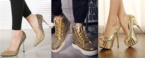 The Allure of Golden Footwear