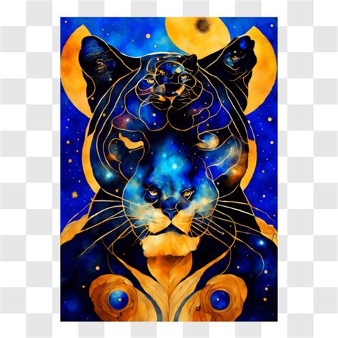 The Enigmatic Sapphire Panther: A Representation of Celestial Connection