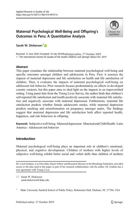 The Impact of Nightmarish Visions from a Supernatural Offspring on Psychological Well-being