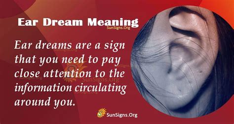 The Importance of Ears in Dream Symbolism