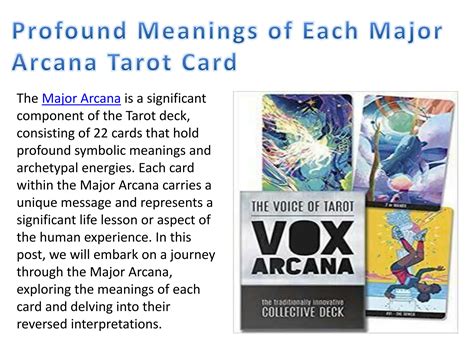 The Major Arcana: Exploring the Profound Significance of the Tarot Trumps