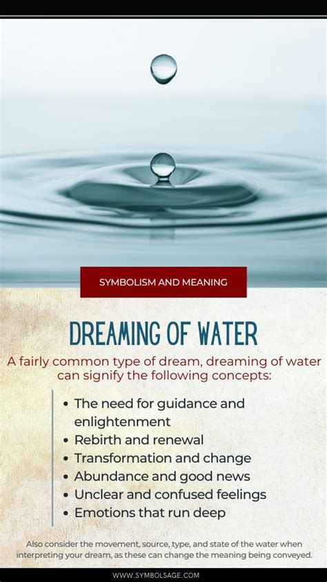 The Power of Water: Discovering its Symbolic Meaning in Dreams