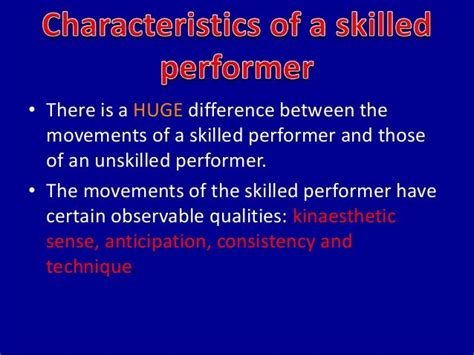 The Remarkable Path of a Skilled Performer