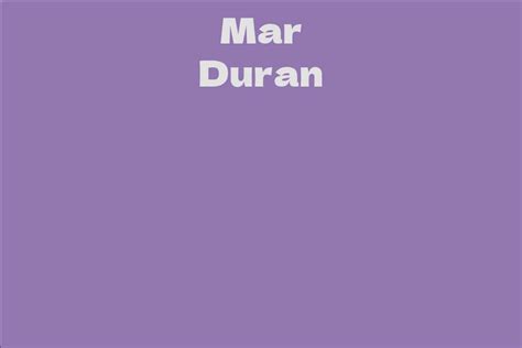 The Rise of Mar Duran