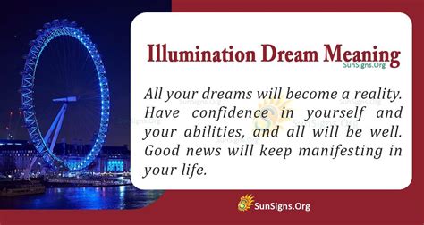 The Significance of Illumination in Dreams